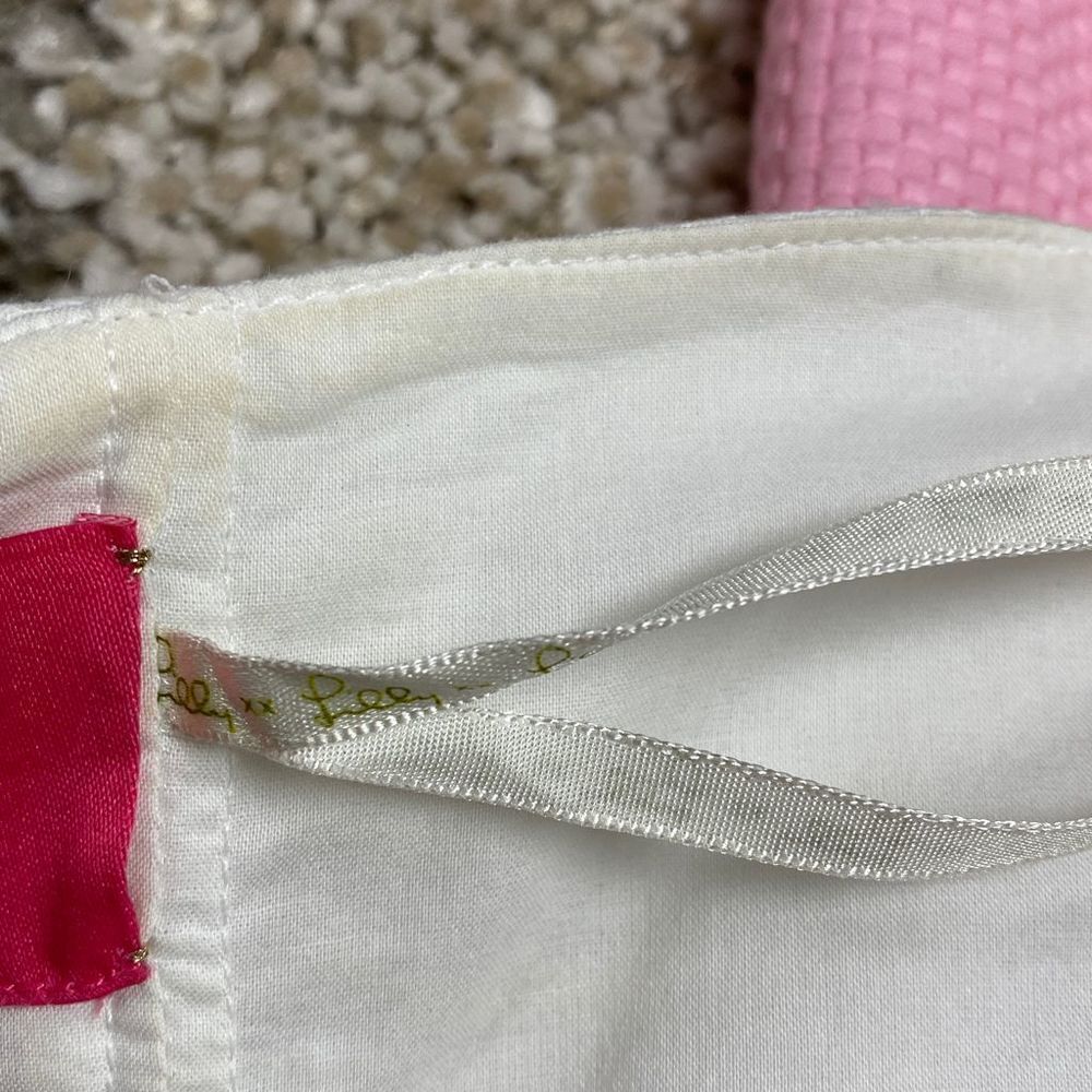 Lilly Pulitzer Jubilee Pink & White Strapless Dress Size 2 - Picture 8 of 9